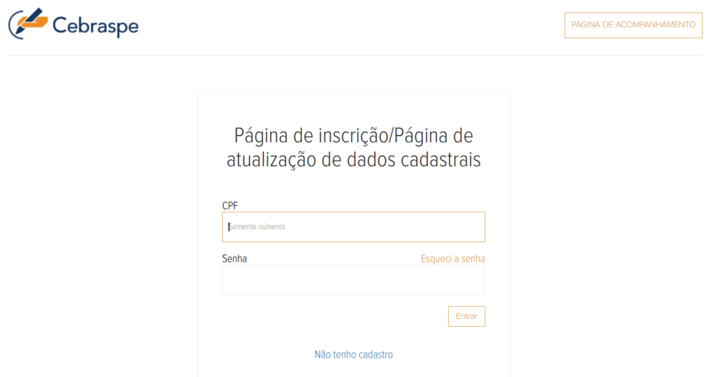 Inscrições Concurso PF Administrativo: Passo 3