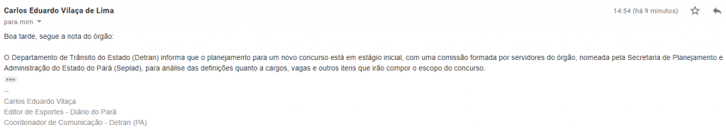Informações sobre os preparativos do concurso Detran Pará