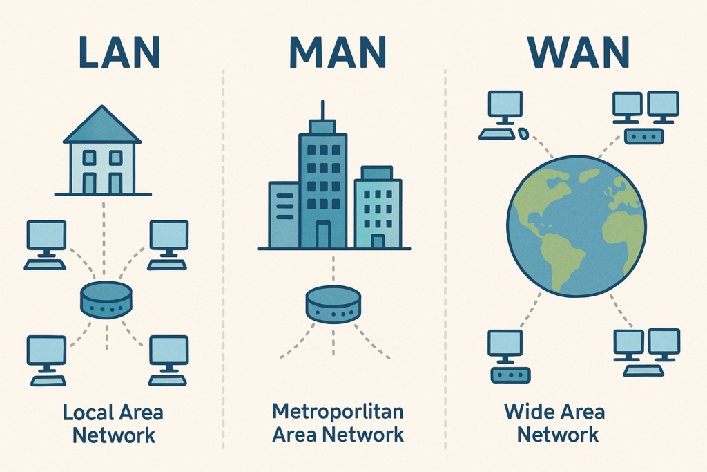 Tipos de Redes: LAN, MAN e WAN